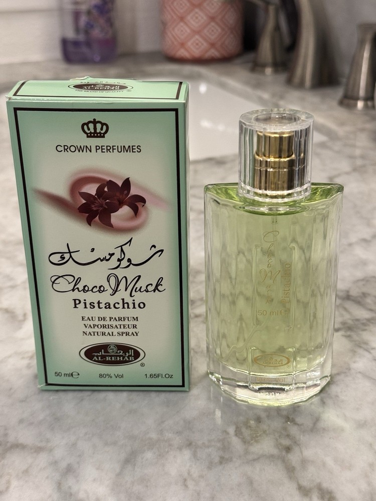 Al Rehab Choco Musk Pistachio EDP 1.65 oz 50ml Spray With Box