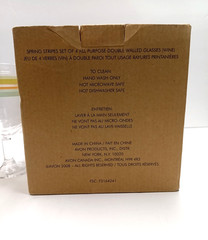 Avon Expressions Spring Strips Double-Walled Acrylic Glasses Set of 4