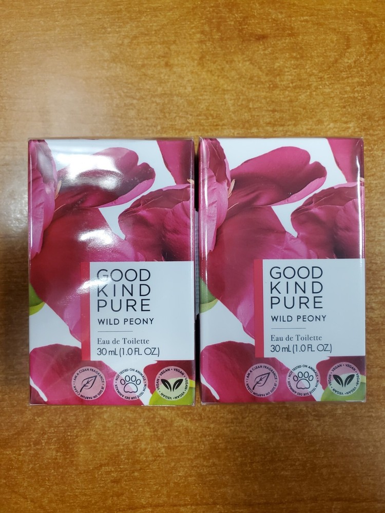 2 Bottles: Good Kind Pure *Wild Peony* Eau de Toilette Spray 1 oz. ea. (2457-D4)