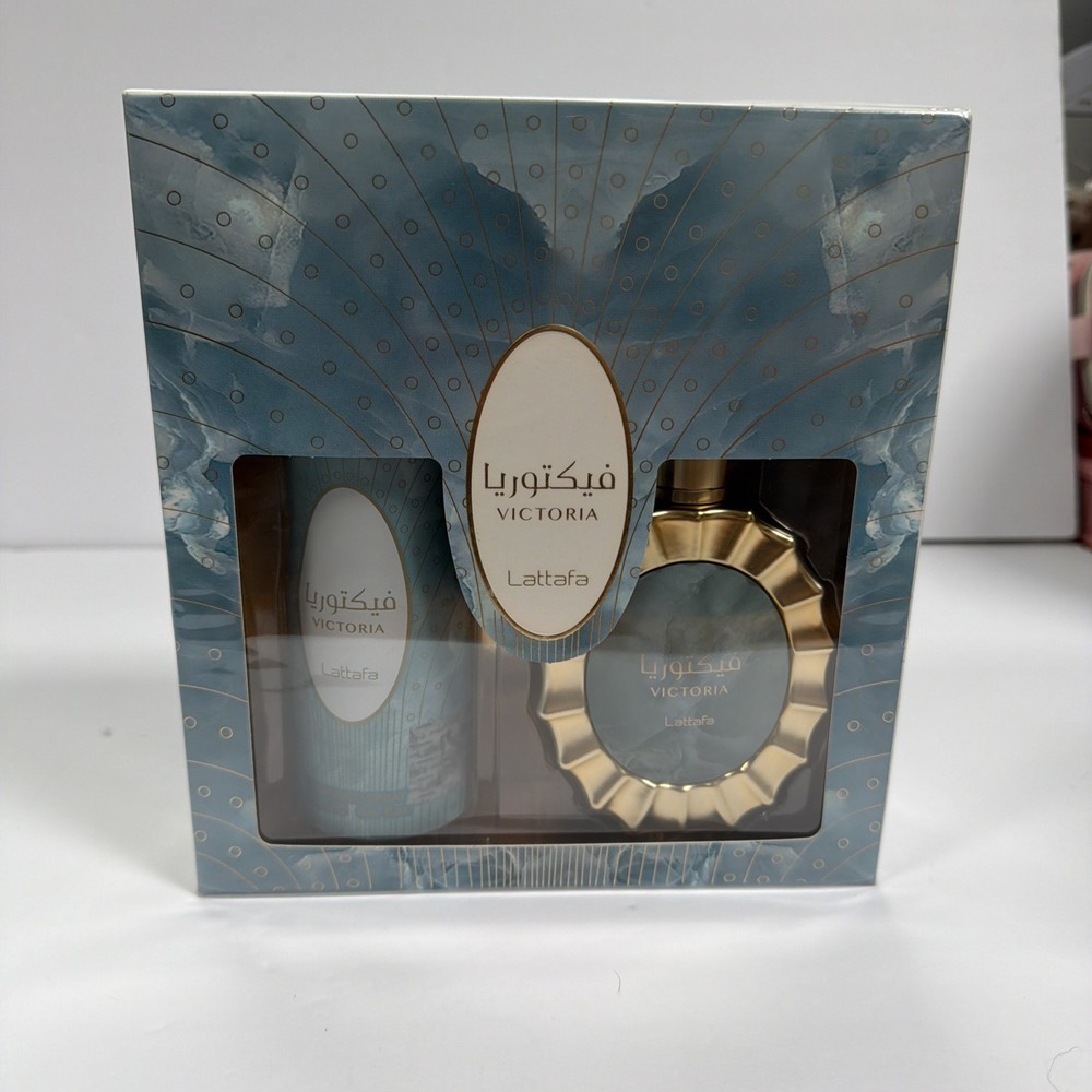 Victoria by Lattafa 2 pc gift set – 3.4 fl oz EDP & 6.7 fl oz Perfume BRAND NEW