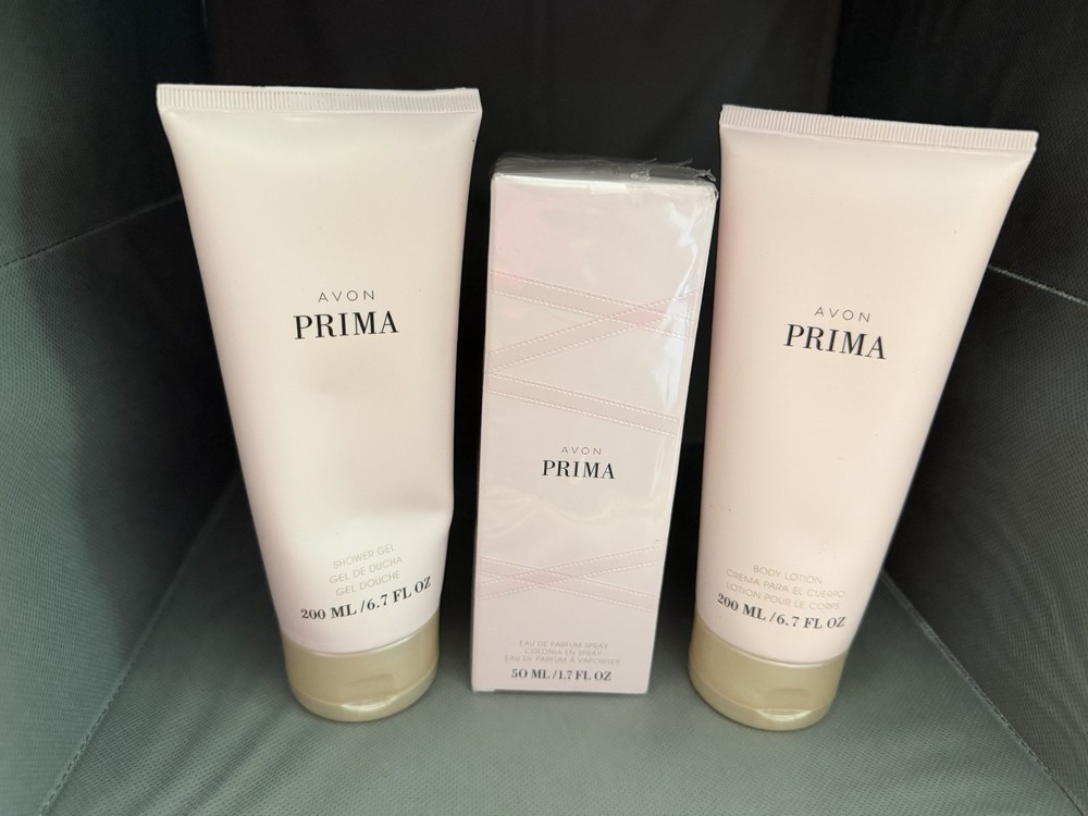 Avon Prima EDP Spray, Shower Gel, Body Lotion