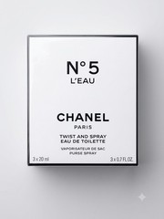 CHANEL N°5 No.5 L’EAU Eau de Toilette Twist & Spray Set 20ml 0.7oz × 3 w/Box