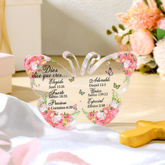 Spanish Christian Acrylic Gift for Women Religious Church Gift with Bible Verse