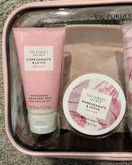 Victoria’s Secret Pomegranate & Lotus Balance Gift Set Mist Lotion Scrub Wash