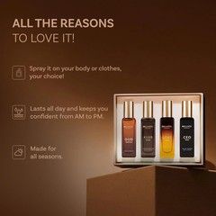 BellaVita Luxury Men’s Perfume Gift Set, CEO Man, G.O.A.T., KLUB & OUD, 4x20ml