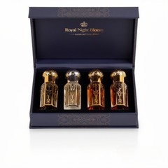 Luxury Attar Gift Set 4x11ml Alcohol Free Perfume Oil Floral Woody Unisex