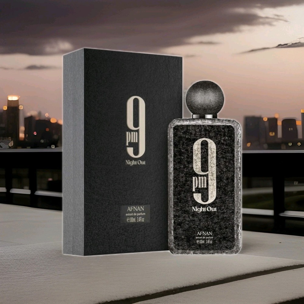 Afnan 9PM Night Out Extrait De Parfum. For Men. 3.4 fl oz/100ml. New With Box.
