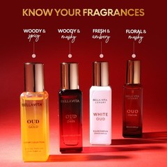4x20ml BellaVita OUD Gift Set – Exotic Unisex Perfumes with Long-lasting Essence