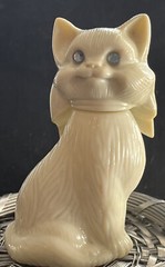 Avon BLUE EYES Topaz Cologne Cat kitten 1.5 fl oz 1970s VTG Full Preowned