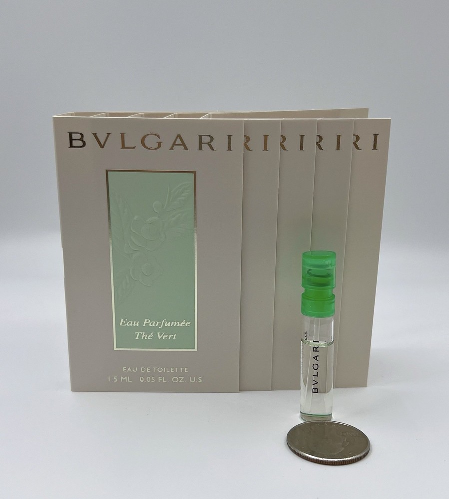 5 x Bvlgari Eau Parfumee The Vert Eau De Toilette 0.05oz / 1.5ml Each Total 7.5m