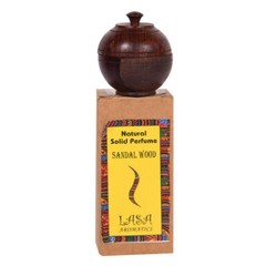 Natural Solid Perfume Lasa Sandal Fragrance For Body Long Lasting In Wooden Jar