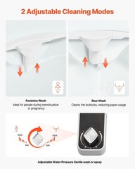 Bidet Attachment for Toilet, 0.3″ Ultra Thin Bidet Toilet Seat Attachment – Dual