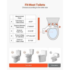 Bidet Attachment for Toilet, 0.3″ Ultra Thin Bidet Toilet Seat Attachment – Dual