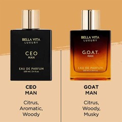 BellaVita Luxury Sigma Male (CEO Man & GOAT Man) Perfume Cologne for Men 2x100ml