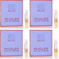 Mugler ANGEL MUSE Eau de Parfum Spray Sample Vial 0.05 oz X 4 New with Card