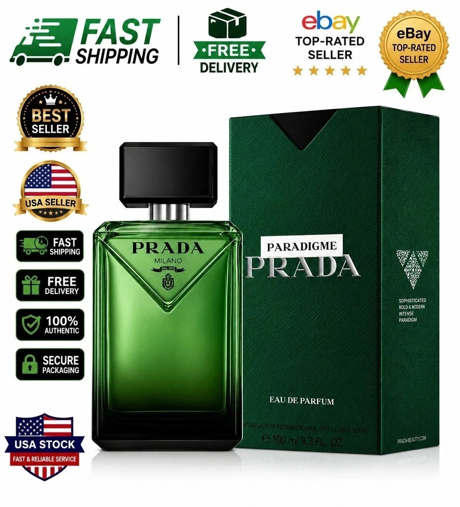 Prada Paradigme 3.3 Oz / 100mL Eau de Parfum Men New Sealed Box
