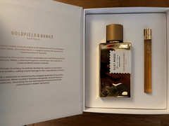 goldfield and banks silky woods gift set 100ml bottle and 10ml travel size