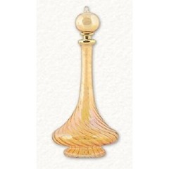 Yellow Swirl Egyptian Blown Glass Perfume Bottle Made in Egypt New