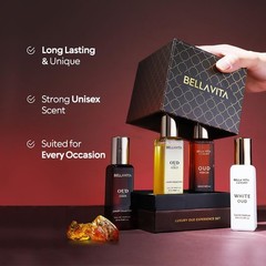 4x20ml BellaVita OUD Gift Set – Exotic Unisex Perfumes with Long-lasting Essence