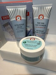 First Aid Beauty Sensitive Skin Starter Kit FAB Cleanser Cream Pads Set NEW