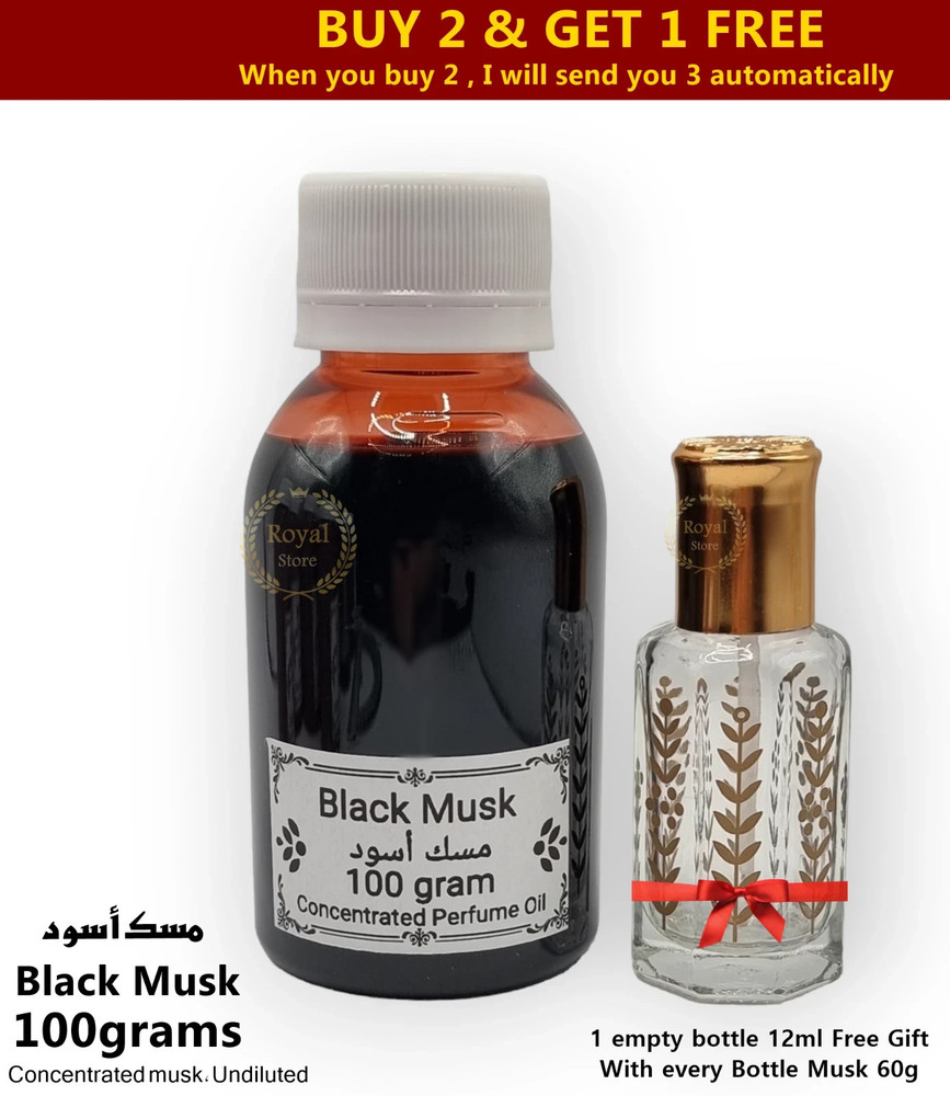 1x Black Musk 100g Concentratedl misk Arabian Thick perfume tahara oil مسك اسود