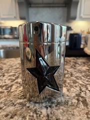 THIERRY MUGLER ANGEL MEN 3.4 CHROME/METAL FLASK Vintage Refillable (RARE)