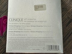 Clinique Wrappings Women 2pc Gift Set .85 oz Perfume + 3.4 oz Body Smoother