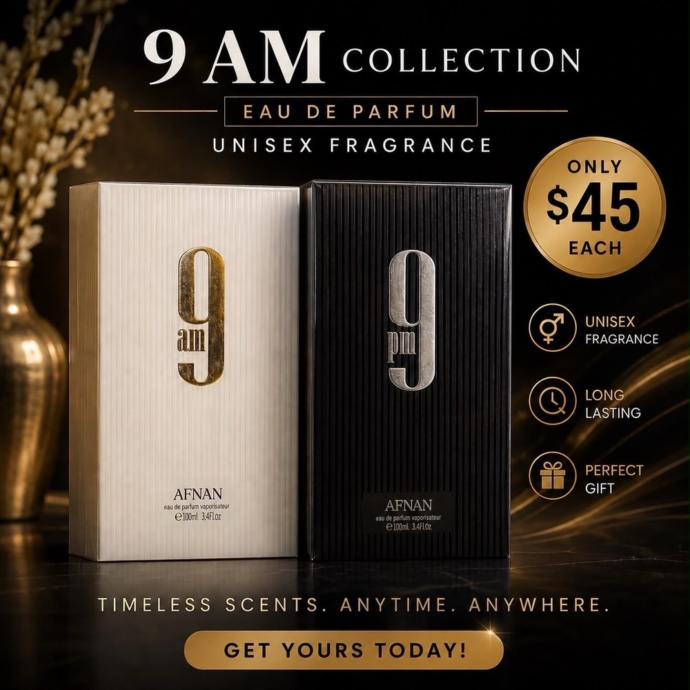 9 Am/ 9 Pm Perfum With And Black Unisex 45 dlls Each
