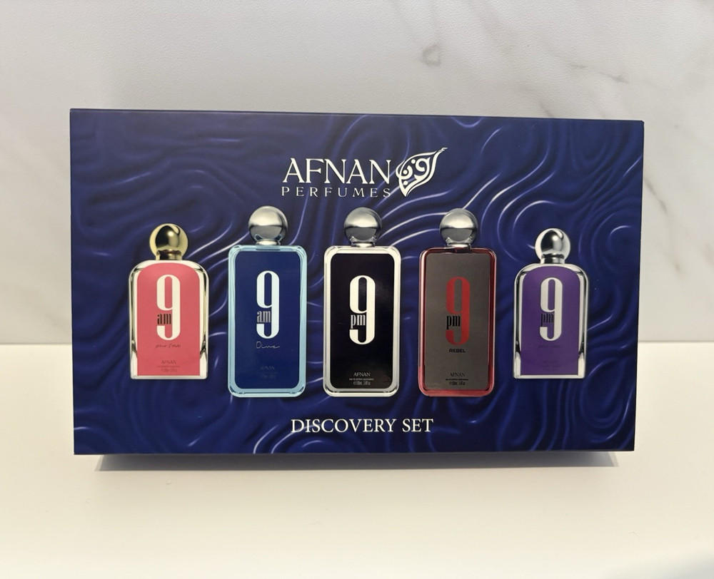 Afnan Perfumes The 9 Series Discovery Set Sample Size Spray 5 x 10 mL
