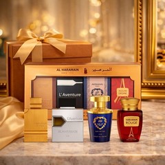 Fragrance Discovery Set for Men & Women – 4x10ml Amber Oud, L’aventure, Azlan Ou
