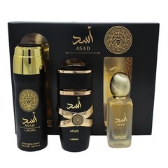 Lattafa Asad 3.4 Edp M + 1.7 Hair Mist+ 6.7 Body Spray