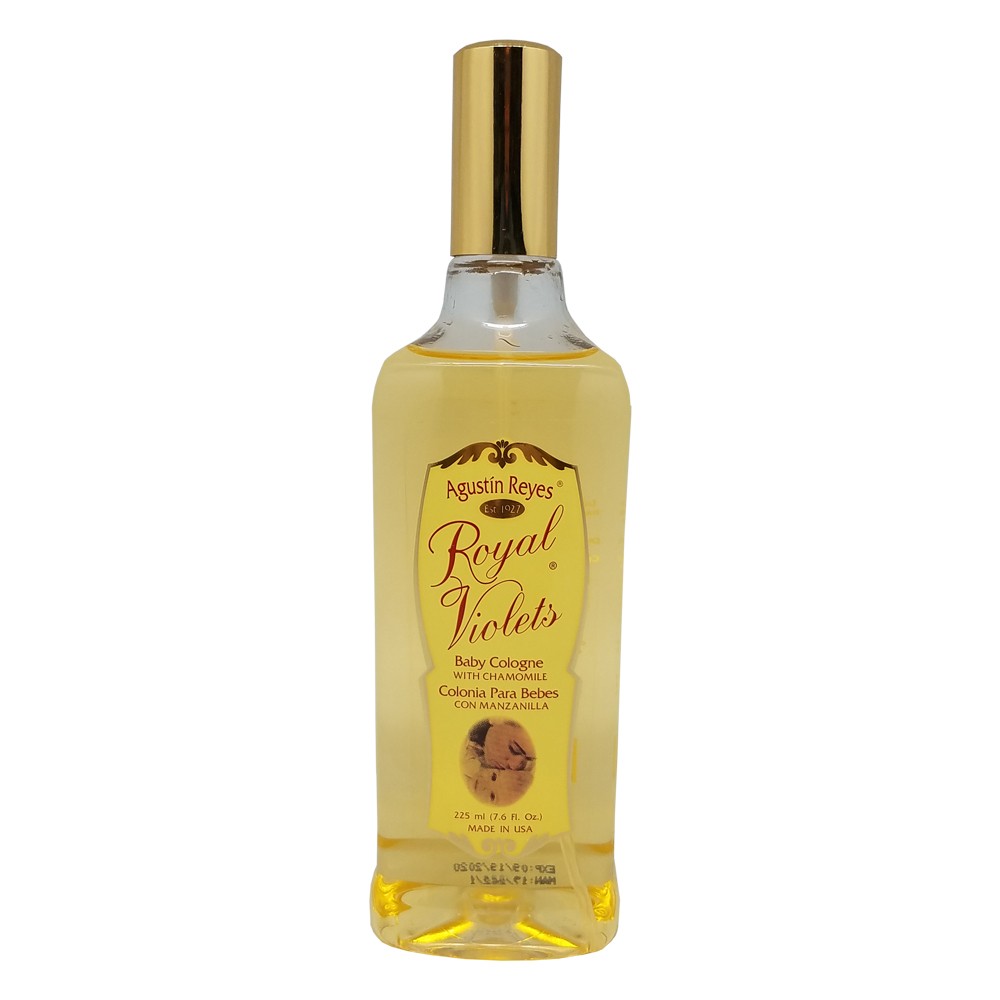 Royal Violets Baby Cologne. Chamomile, Mild & Long Lasting 7.6 fl oz / 225 ml.