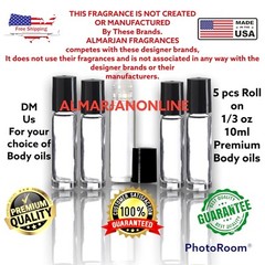 5x pcs 1/3 Oz Compare Cologne Body Oil Fragrance for Men Pick Your 5 & DM us