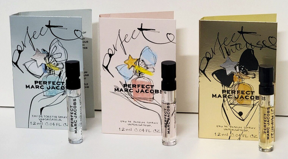 PERFECT Marc Jacobs EDP, EDT, EDP INTENSE 0.04 fl oz each (3 Vials for WOMAN)