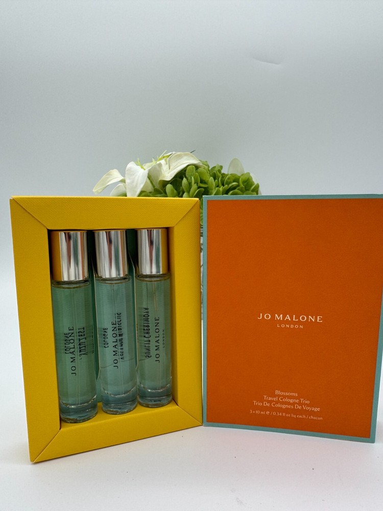 Jo Malone Blossoms Travel Cologne Trio Set: Yuzu, Yellow, Sunlit. 3 x 10mL each.