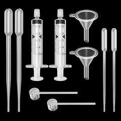 2 Set Perfume Refill Tool Kit, Plastic Syringe Extractor for White