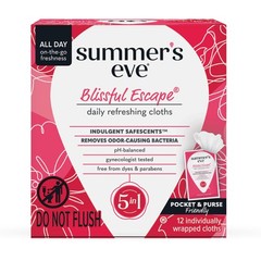 Summer’s Eve Blissful Escape Feminine Wipes, Gentle 12 Count (Pack of 1)