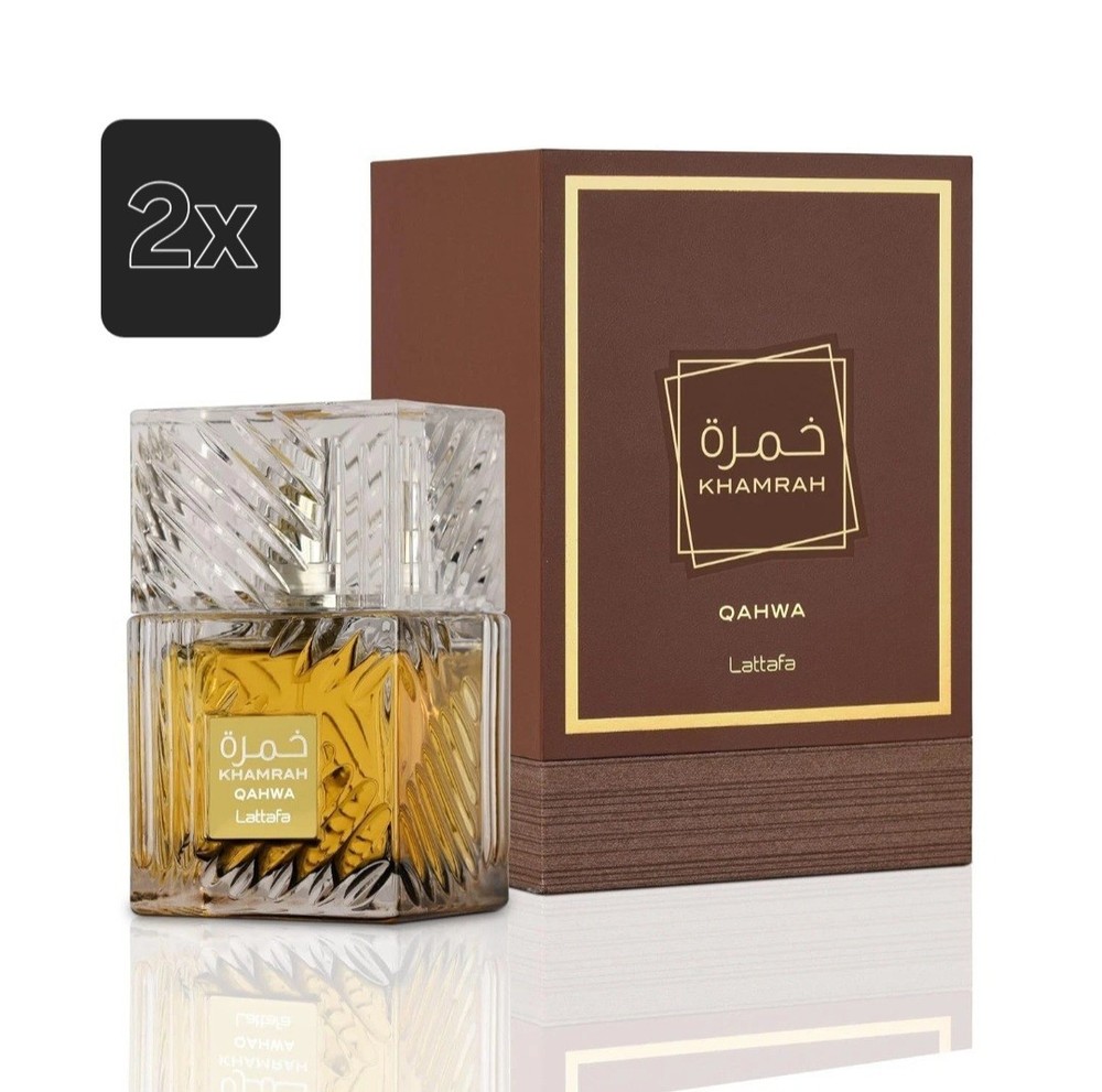 2x Lattafa Khamrah Qahwa Long Lasting Perfume Unisex Eau De Parfum Spray 100ml