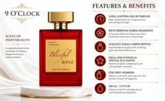 Blissful Rouge Unisex Perfume, Amber Woody Floral Scent, 3.4 Fl Oz