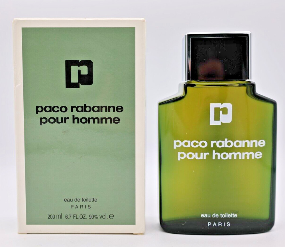 Paco Rabanne Pour Homme EDT 200ml / 6.7 oz Vintage 1996 Splash Bottle Finescents