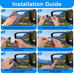 Espejos de punto ciego universales para automóviles con rotación de 360°, 2 Pack