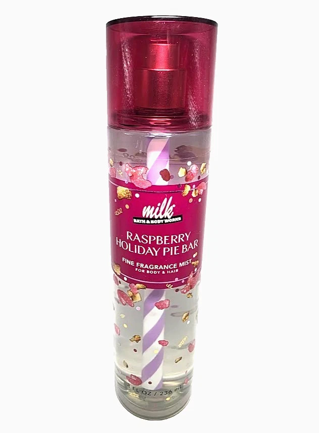 BATH AND BODY WORKS RASPBERRY HOLIDAY PIE BAR BODY MIST 8 FL OZ