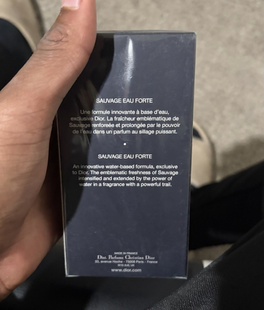 Dior Sauvage Eau Forte Parfum Water-Based Spray, Regular Size 3.4 fl oz