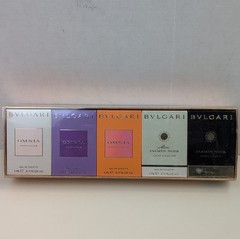Bvlgari Travel Collection Perfume Mini Set 5x5ml Omnia Jasmin Noir Gift Box Rare