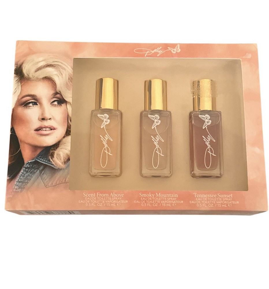 Dolly Parton Scent From Above, Smoky Mountain, Tennessee Sunset Perfume Set .5oz