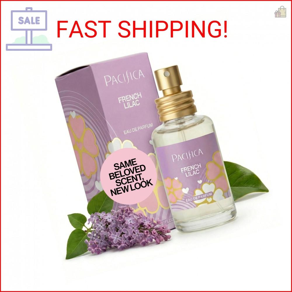 Pacifica French Lilac Spray Perfume – Clean Vegan Floral Fragrance for Women, Fr