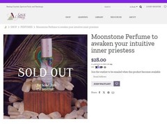 NEW SAGE GODDESS MOONSTONE a revealing blend Sacred Perfume Oil Blend 10ml