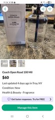Coach Open Road Eau de Toilette Spray 100ml / 3.3 fl oz Fragrance Bottle