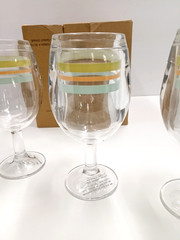 Avon Expressions Spring Strips Double-Walled Acrylic Glasses Set of 4