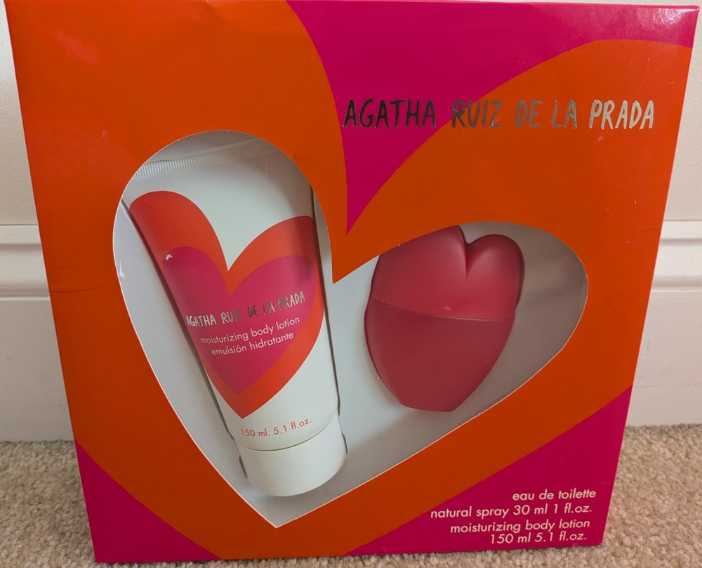 NEW Agatha Ruiz De La Prada❤️CORASON/HEART EDT (1 fl oz) & Lotion (5.1 fl oz)